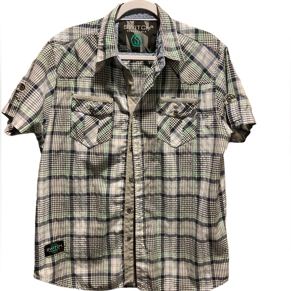 SWITCH REMARKABLE Mens Plaid Shirt